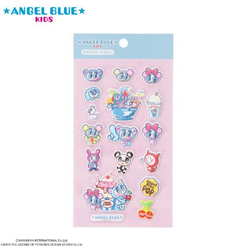 エンジェルブルーキッズのキャラクター大集合デザインの立体シール