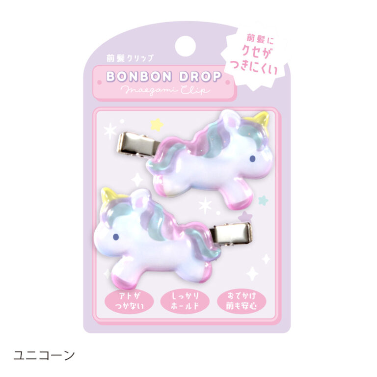ボンボンドロップ前髪クリップ ユニコーン 品番96443