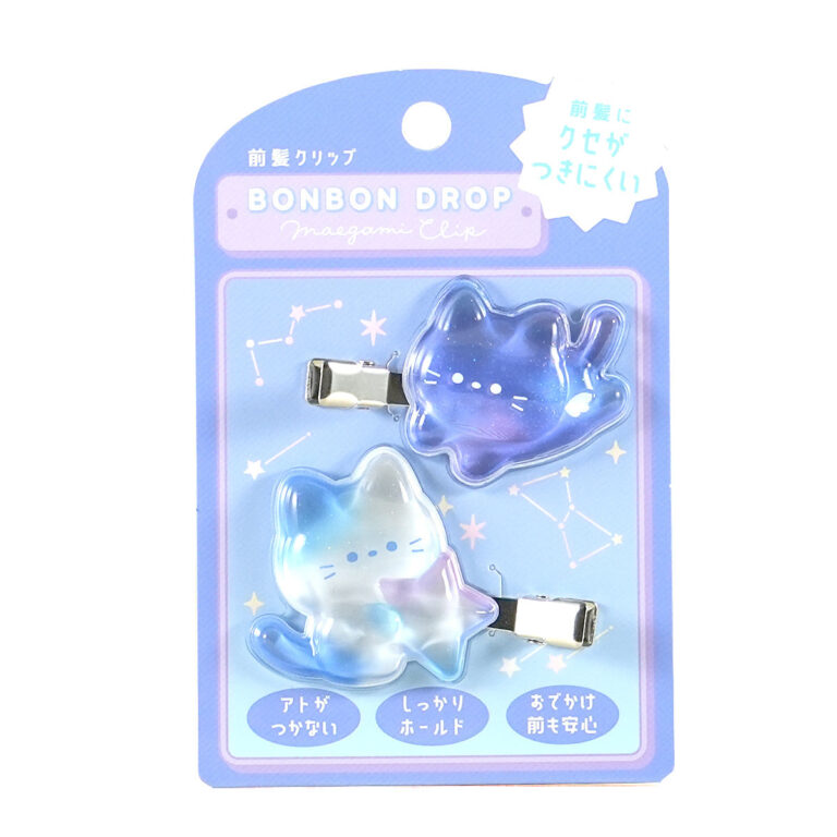ボンボンドロップ前髪クリップ よるねこ 品番96570