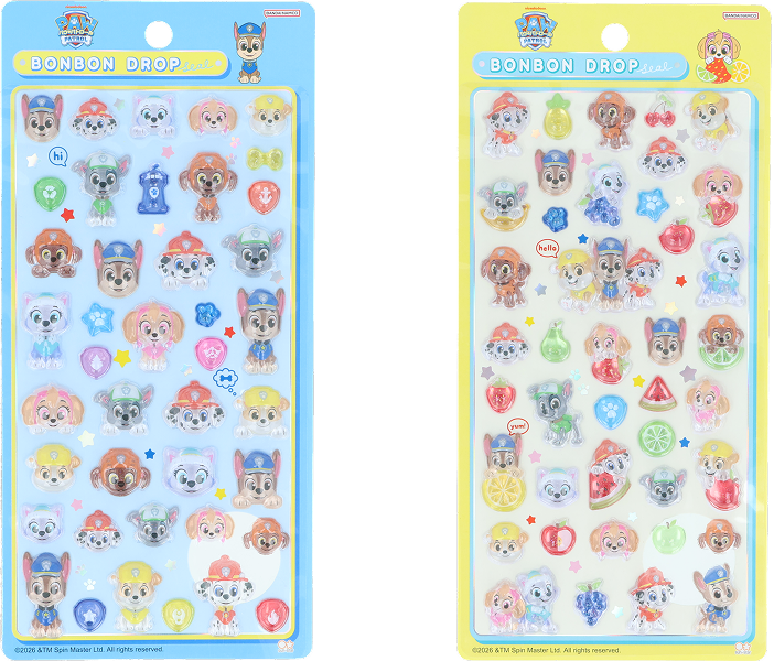 ボンボンドロップシール新作「パウパトロール」バッジ・フルーツの2種類の商品画像