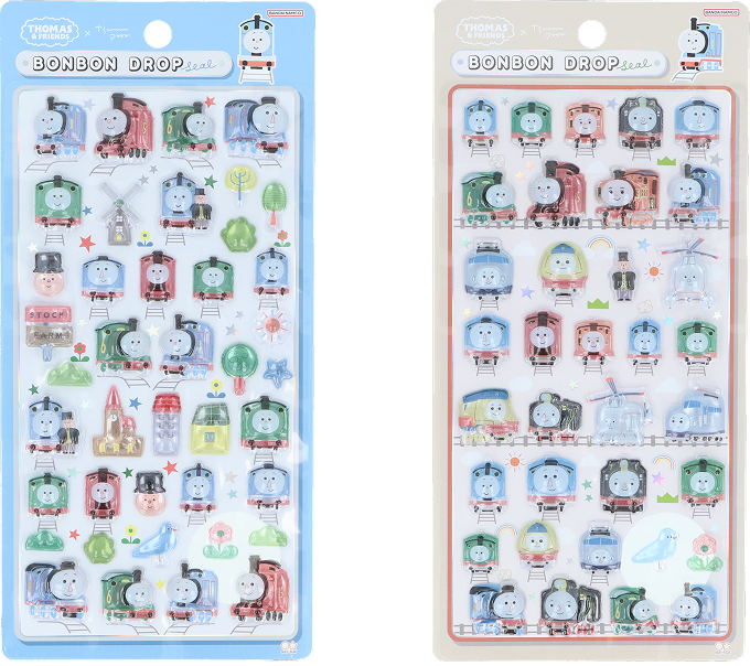 ボンボンドロップシール新作「きかんしゃトーマス」ぼうけん・なかまたちの2種類の商品画像