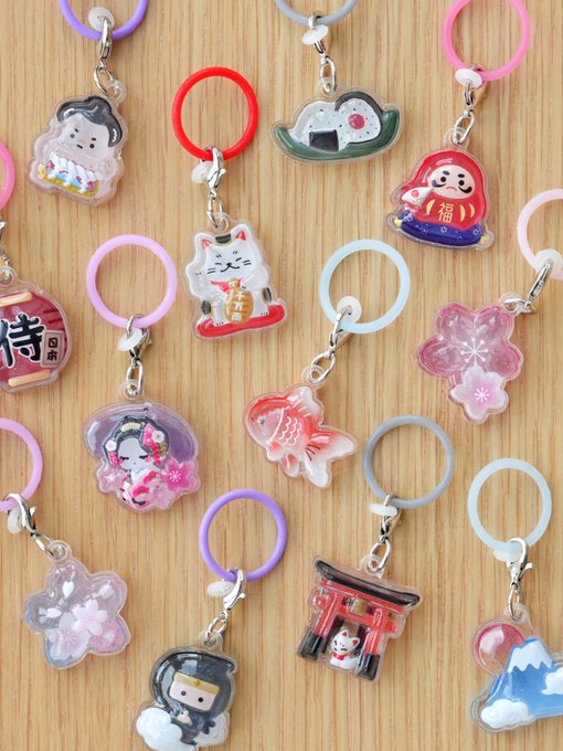 ボンボンドロップ 和柄 マルチめじるしチャーム 全24種コレクション画像