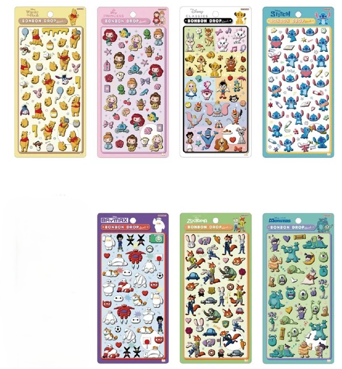 当選したら購入できるボンボンドロップシール7種