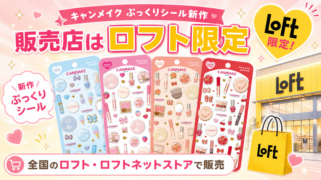 キャンメイク ぷっくりシール新作はロフト限定で販売