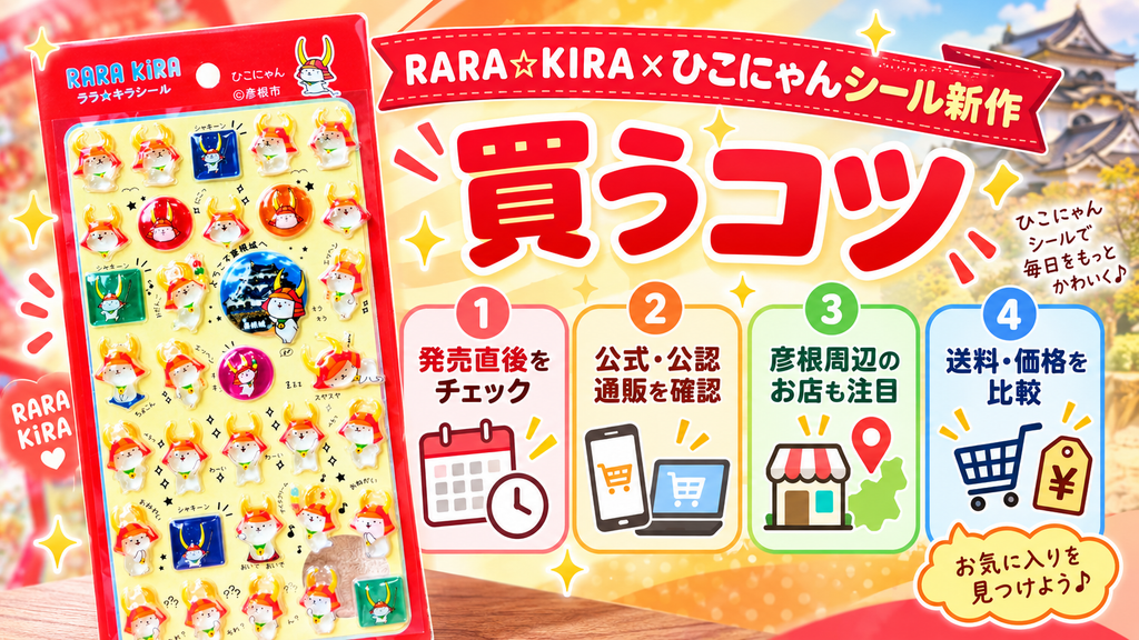 RARA☆KIRA×ひこにゃんシール新作を買うコツ