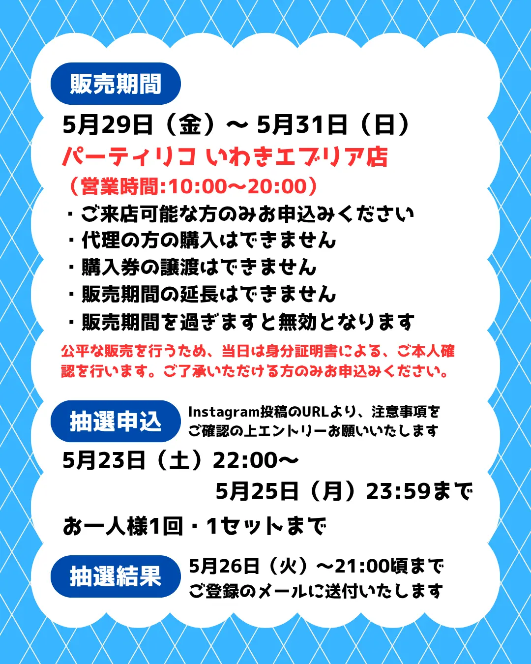 イベント・抽選の概要を説明した画像