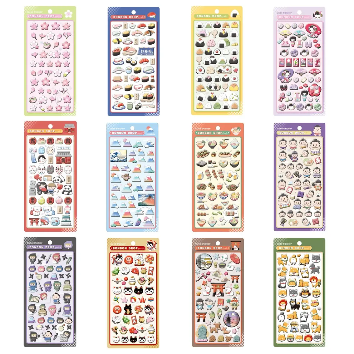 当選したら購入できるシールの一覧１２種