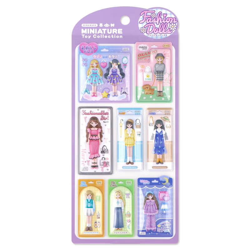 マインドウェイブ ミニチュアトイコレクション Fashion Dolls シールシート画像