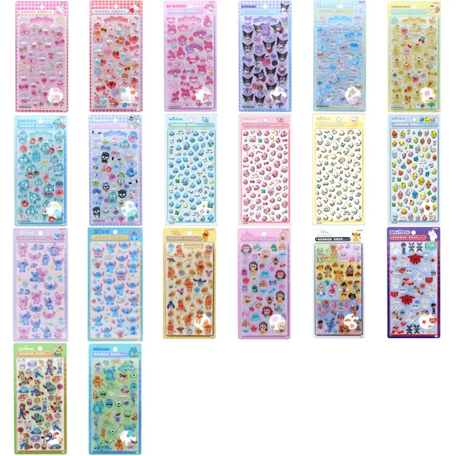 ボンボンドロップシール ディズニー第2弾(全8種)
ボンボンドロップシール サンリオ第2弾(全8種)
ボンボンドロップシールmini しずくちゃんシリーズ(全4種)