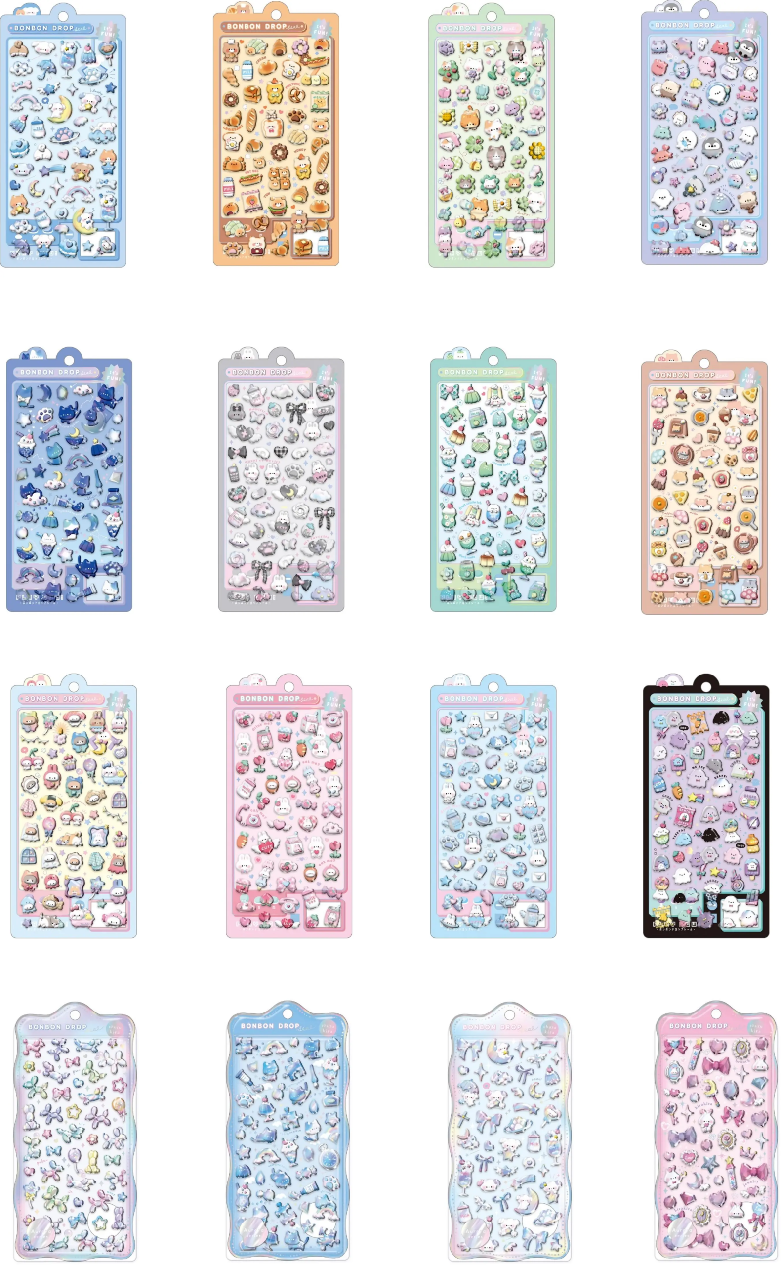 当選したら購入できるシールの一覧