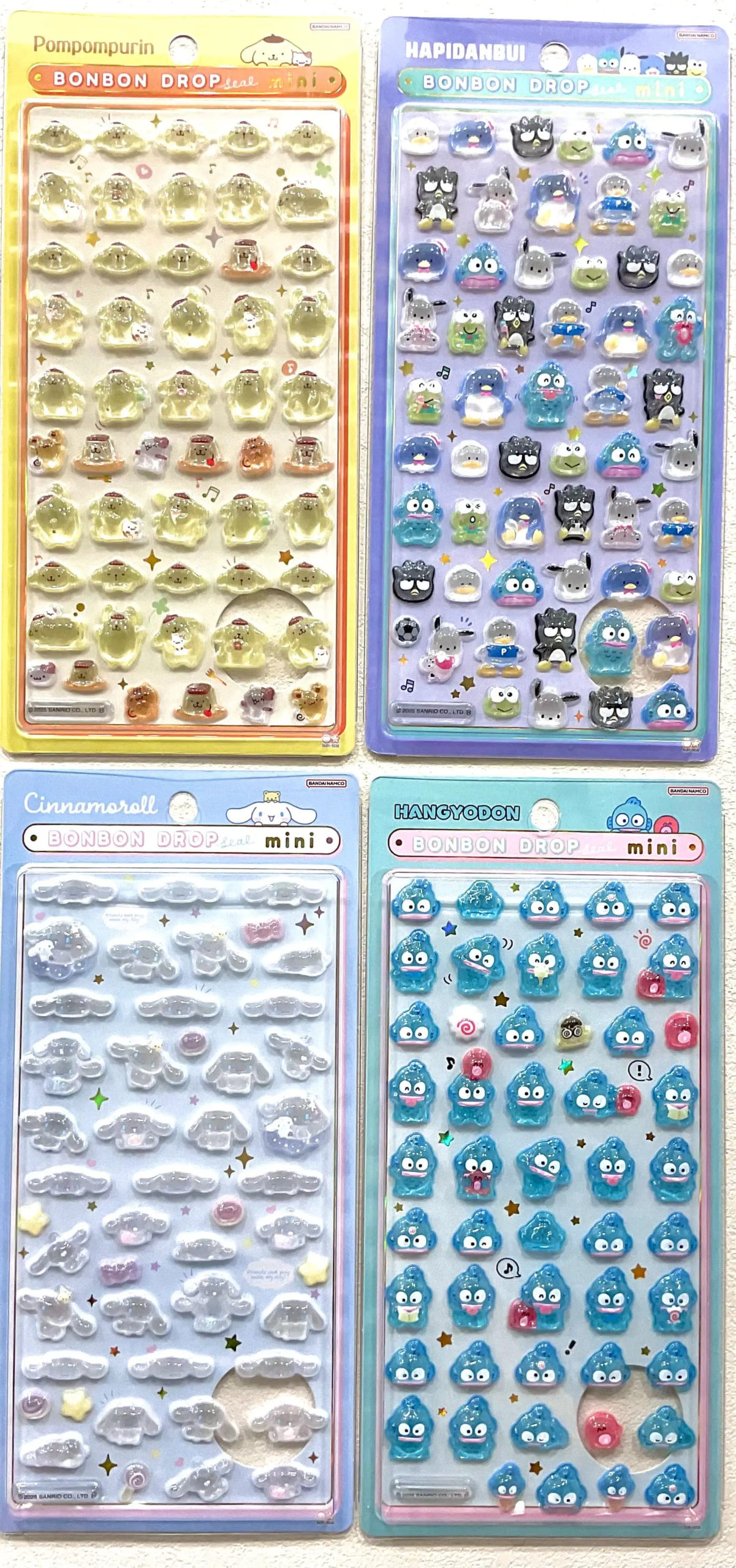 当選したら購入できるシールの一覧