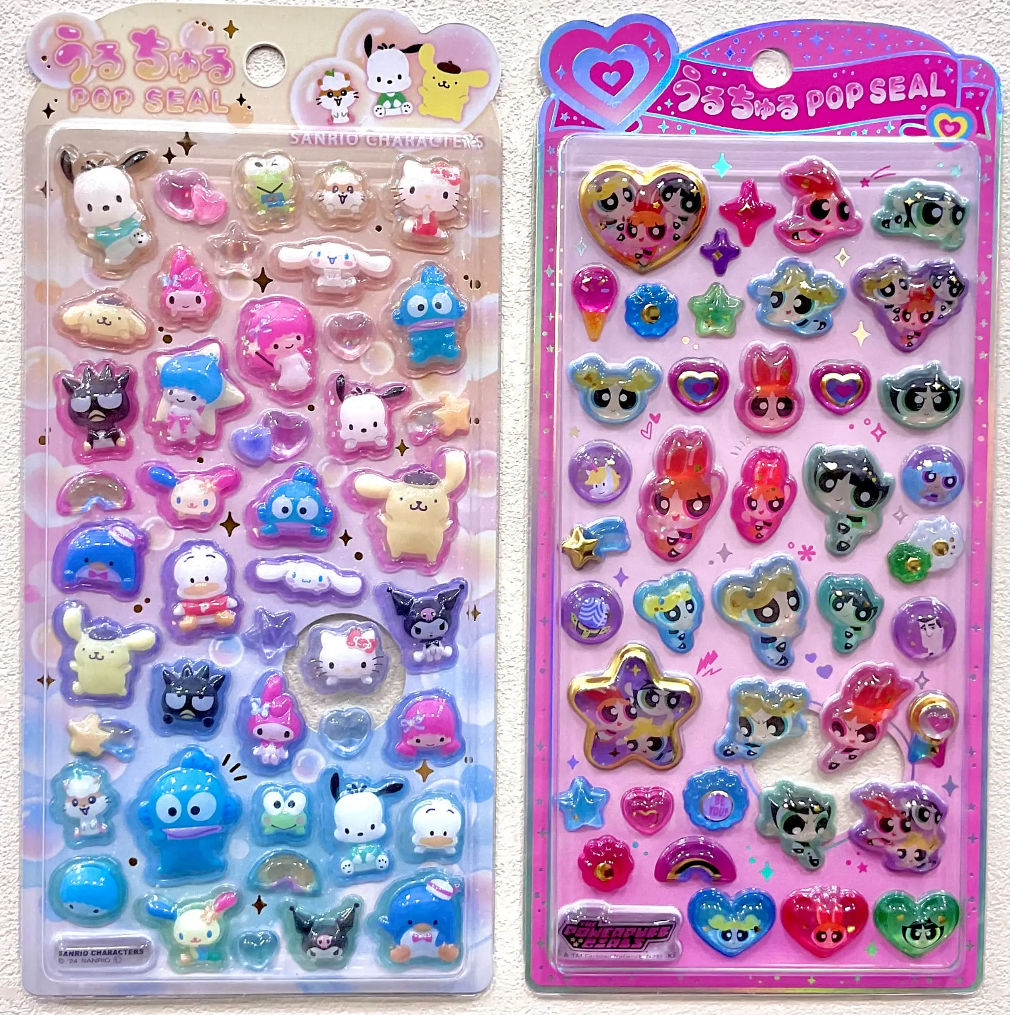 うるちゅるPOPシール  パワーパフガールズ＆サンリオキャラクターズの画像