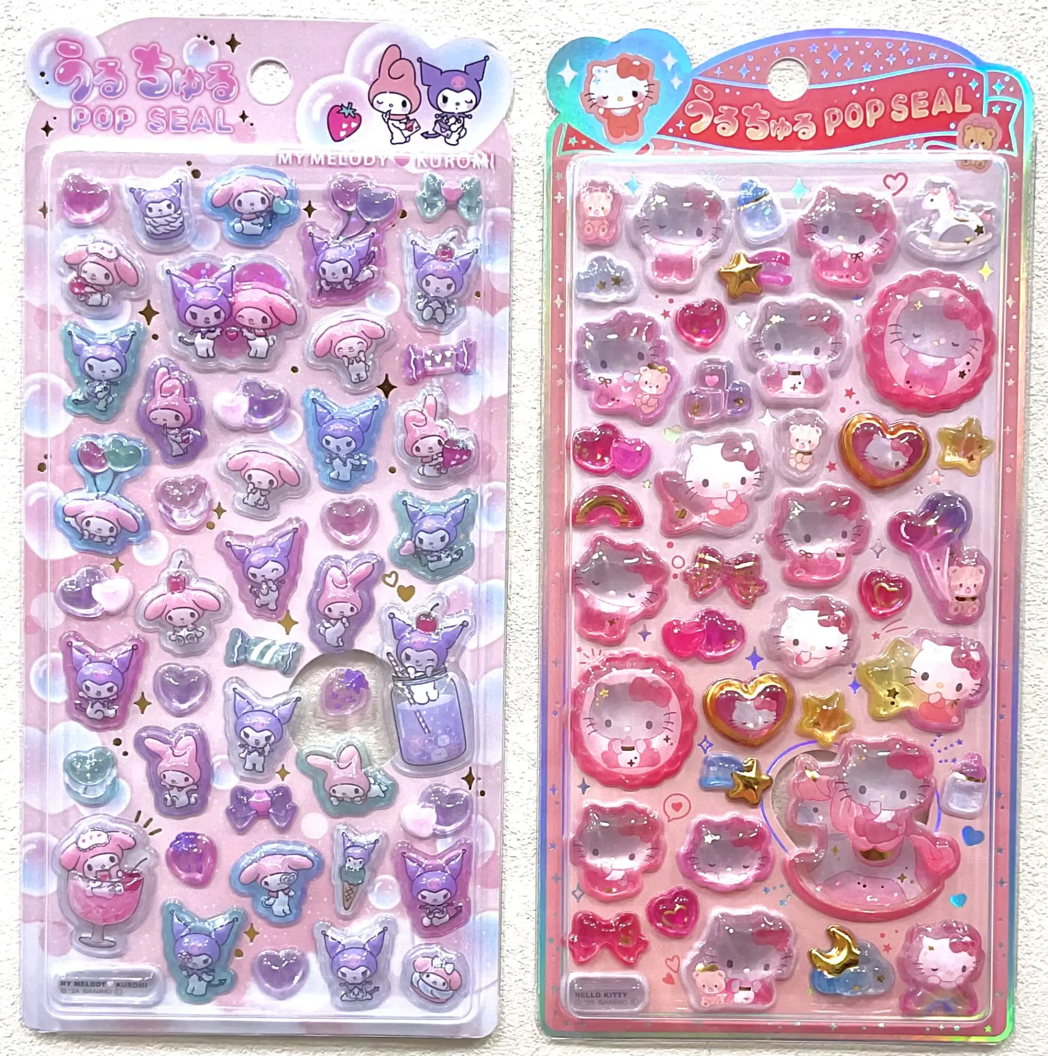 うるちゅるPOPシール ハローキティ＆マイメロディ・クロミの画像