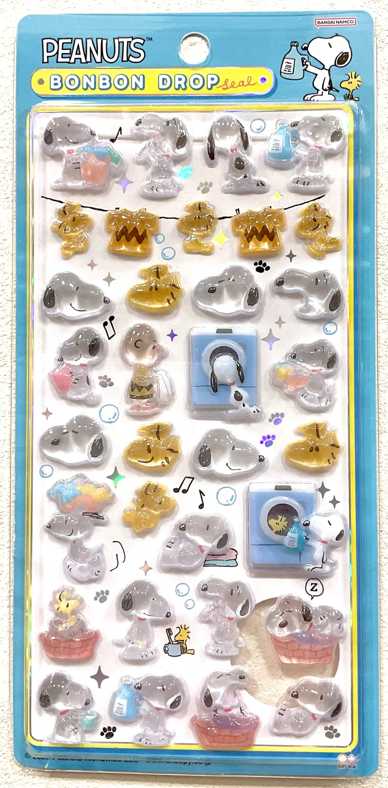 当選したら購入できるピーナッツ　ボンボンドロップシール「スヌーピー　ランドリー」の画像