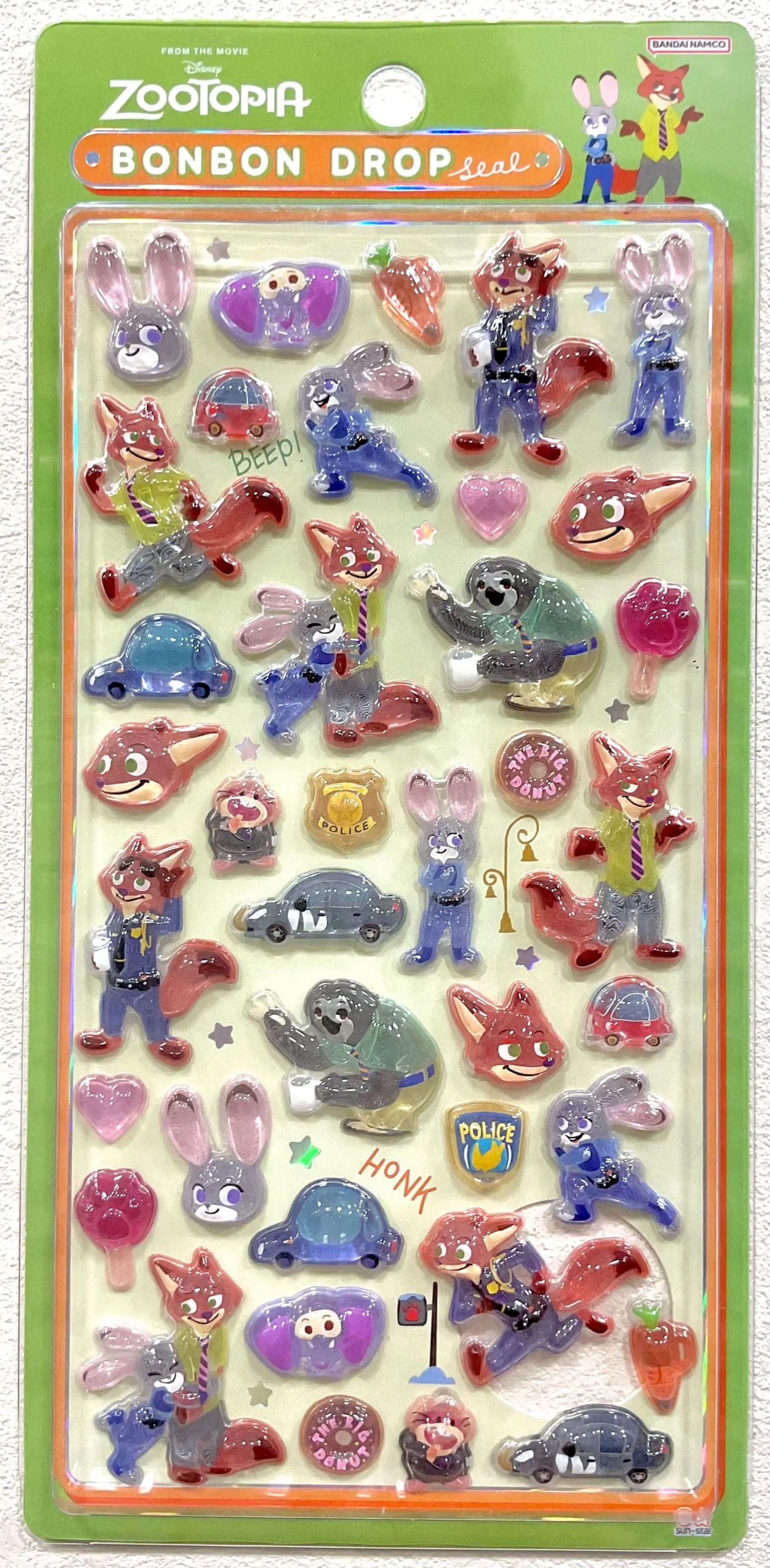 当選したら購入できるディズニー　ボンボンドロップシール ズートピアの画像