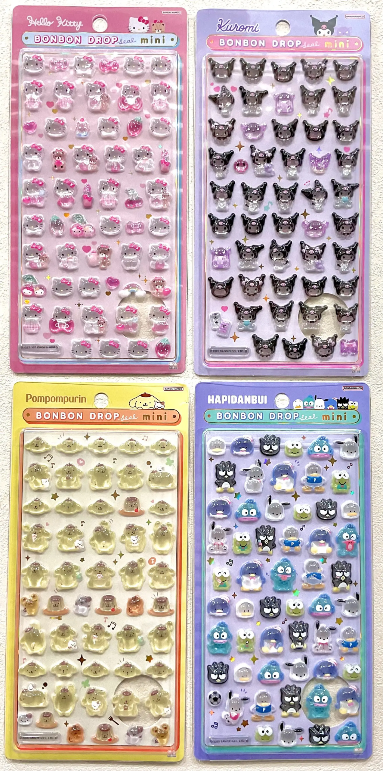 当選したら購入できるサンリオ　ボンボンドロップシールminiの画像