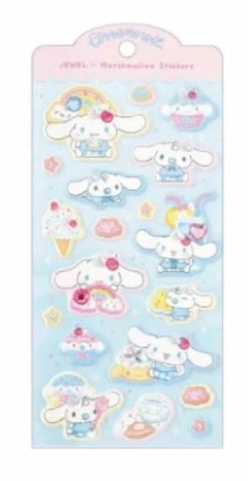 サンリオキャラクターズ ジュエルマシュマロステッカーズ シナモロールの画像