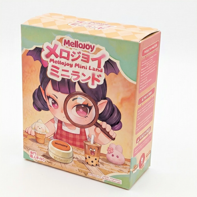 メロジョイ ミニランドのキャラクターがデザインされた商品パッケージ箱