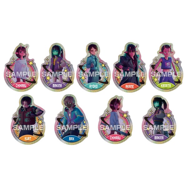 全28種類のホロ素材ダイカット仕様 銀河特急 ミルキー☆サブウェイ キャラカットステッカーガム ラインナップ1