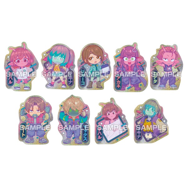 全28種類のホロ素材ダイカット仕様 銀河特急 ミルキー☆サブウェイ キャラカットステッカーガム ラインナップ2