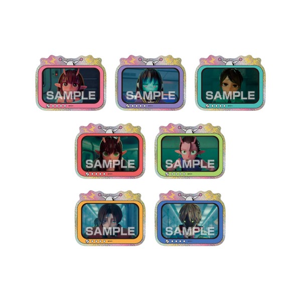 全28種類のホロ素材ダイカット仕様 銀河特急 ミルキー☆サブウェイ キャラカットステッカーガム ラインナップ3