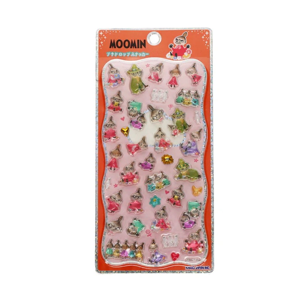 リトルミイときょうだいたちが賑やかにデザインされたプチドロップステッカー