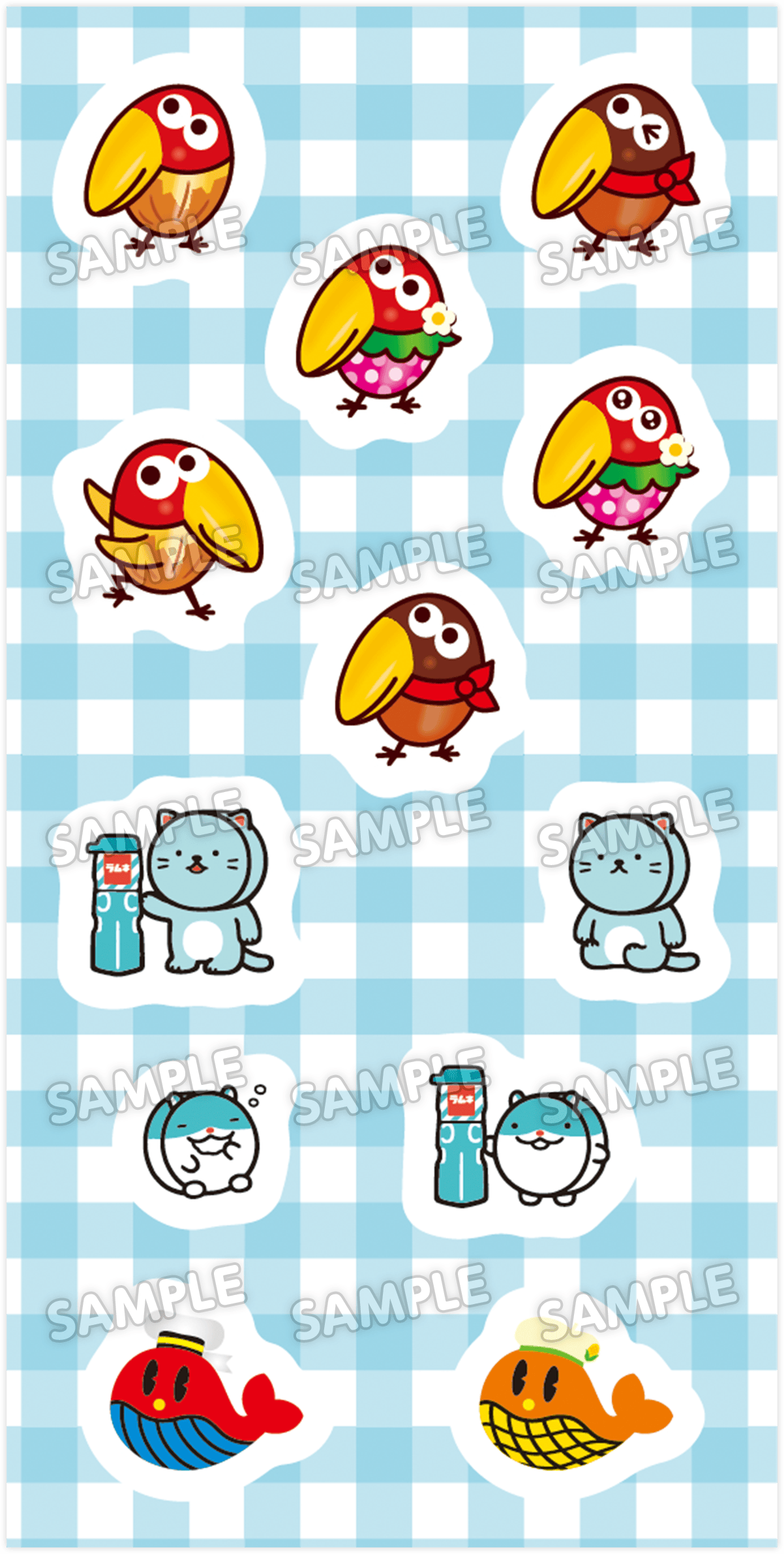 MORINAGA CHARACTERS オリジナル立体シール台紙 全11デザイン