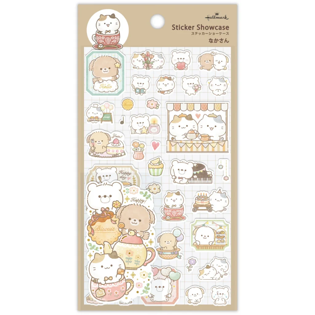 ステッカーショーケース なかさん アニマルのシールデザイン