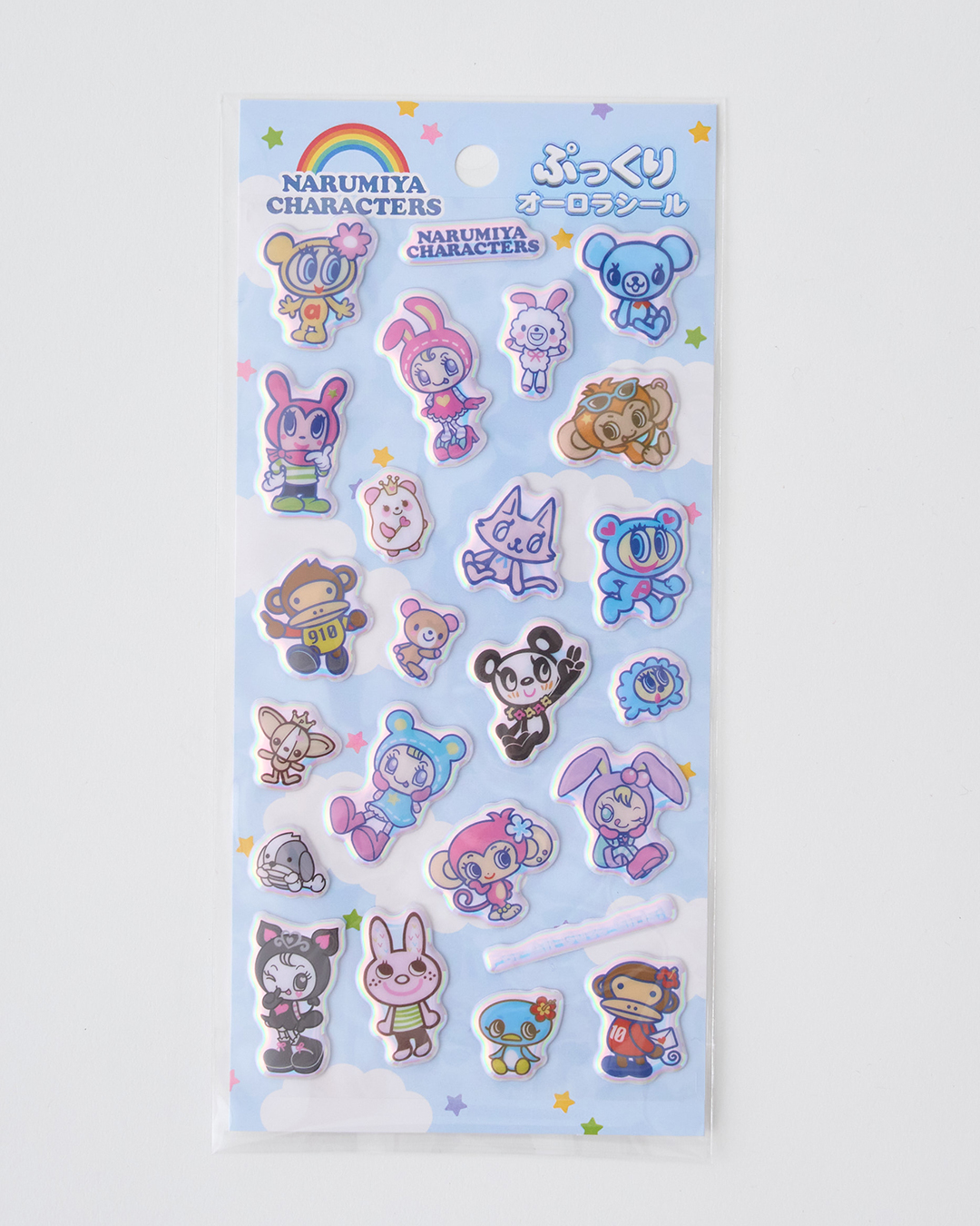ナルミヤキャラクターズ ぷっくりオーロラシールの新作デザイン