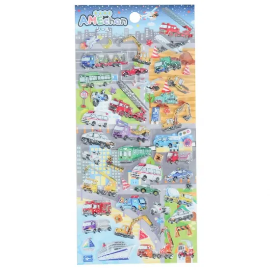 ラメあめちゃんシール のりものの商品画像