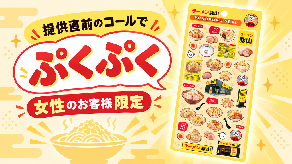 ラーメン豚山ぷくぷくシールの受け取り条件