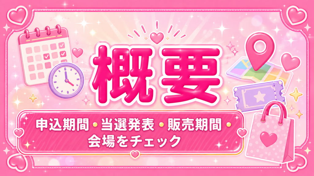 サンリオ ボンボンドロップシールmoji抽選販売の申込期間・当選発表・販売期間・会場をまとめた概要画像
