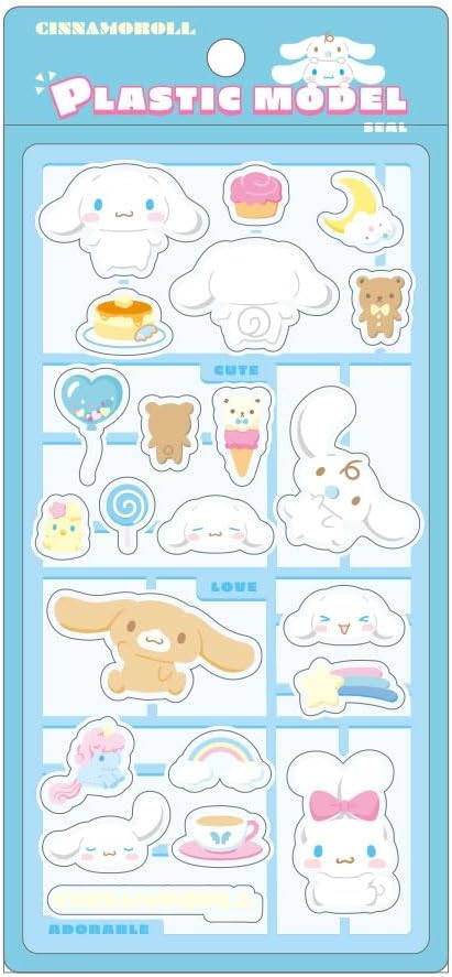 立体的でマシュマロのような質感のシナモロールステッカー