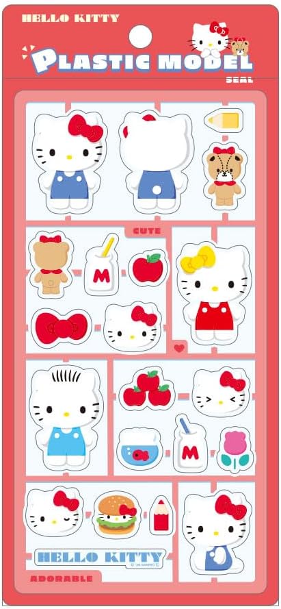プラスチックモデル風のハローキティ立体シール