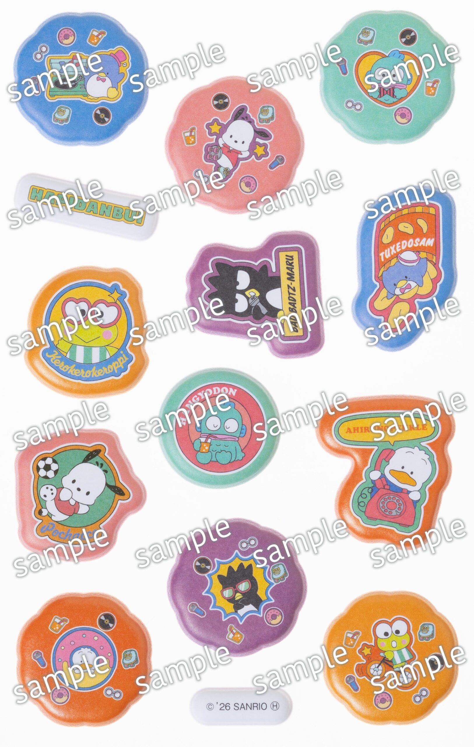 はぴだんぶい6キャラクターのぷっくりシールシート