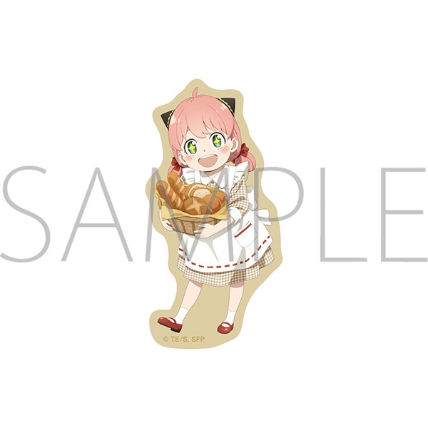 ダイカットステッカー アーニャ・フォージャー(エプロン姿でパンかごを持つ)