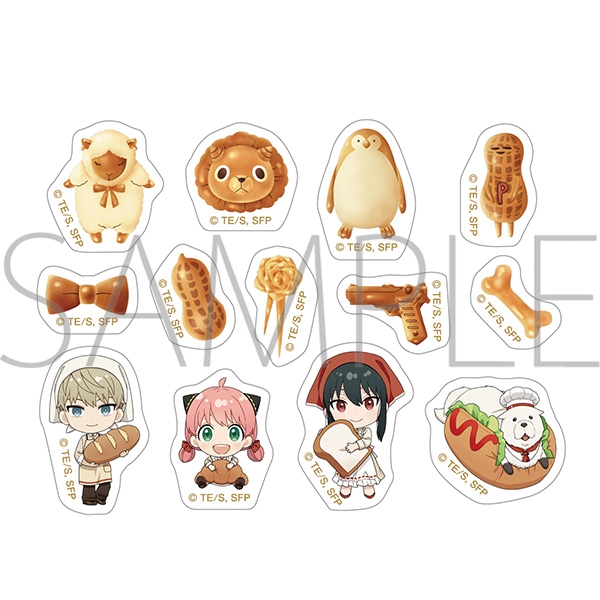 SPY×FAMILY パン屋さんテーマのフレークシール絵柄一覧(ちびキャラやモチーフ)