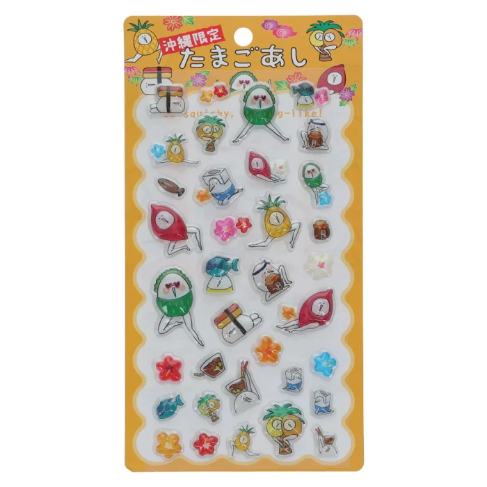 沖縄限定たまごあしぷっくりシール タイプA黄色