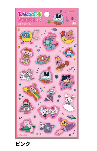 たまごっち30周年ステーショナリー第4弾 ぷっくりシール ピンク