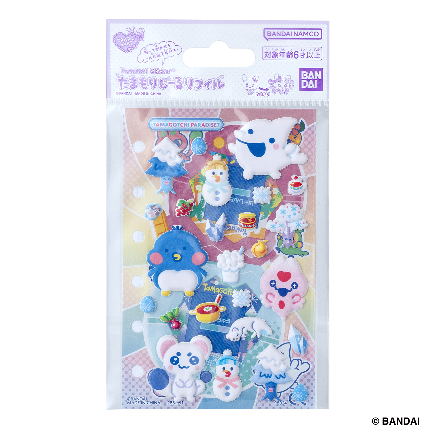 たまもりしーるリフィル Tamagotchi Paradiseセット7の商品画像