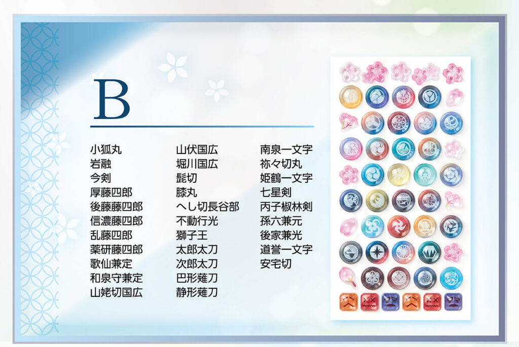 刀剣乱舞ONLINE ボンボンドロップシール B