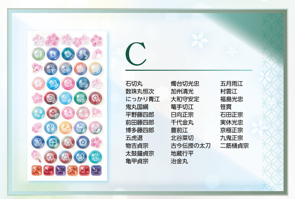 刀剣乱舞ONLINE ボンボンドロップシール C